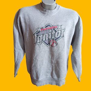 Vintage Sweatshirt Crewneck Large 80's Embroiderd Forecaster Ignitor Farm Seeds